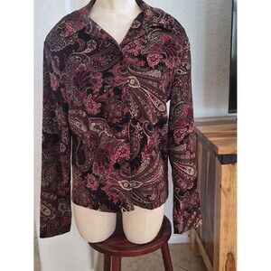 Vtg. Briggs New York Paisley Print, button Down Shacket